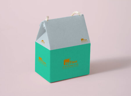 Milk Box Style Box with Cotton Rope Handle