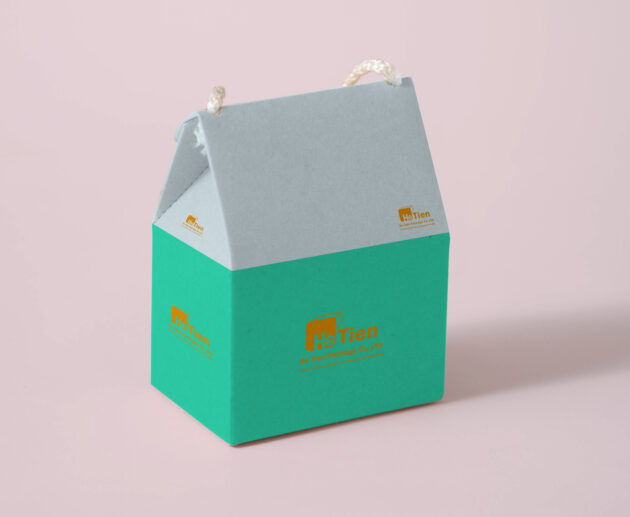 Milk Box Style Box with Cotton Rope Handle